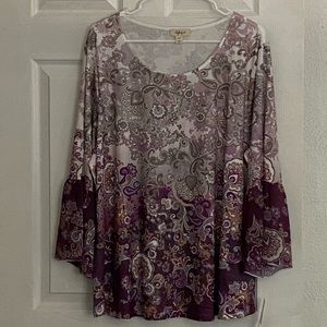 Style & Co City Lights Printed Baby Doll Tunic